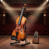 Handmade Craftsmanship Natural Finish Violin Good Sound Quality Solid Wood Violin Hand Carved Quiet Practice for Beginners