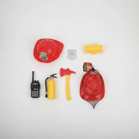 Realistic Design Firefighter Toy Set Water Spray Function Firefighter Gear Toy Set Adjustable Helmet Fire Chief Outfit with Accessories Lights and Sounds for Toddlers, Halloween