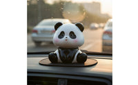 Miniature Size Cute Panda Figurine Detailed Craftsmanship Resin Panda Ornament Creative Styling House Decoration for Children, Students, Car Dashboard, Desktop, Bookshelf