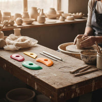 6 Pieces Silicone Pottery Rib Set Multi-Functional Ceramic Modeling Tool Kit