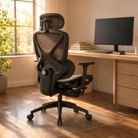 Ergonomic Office Chair Adjustable Headrest Ergonomic Mesh Chair Footrest