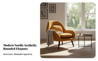 Highspine accent Chair Nordic design Upholstered Armchair Minimalist Comfortable for Living Room, Bedroom, Balcony