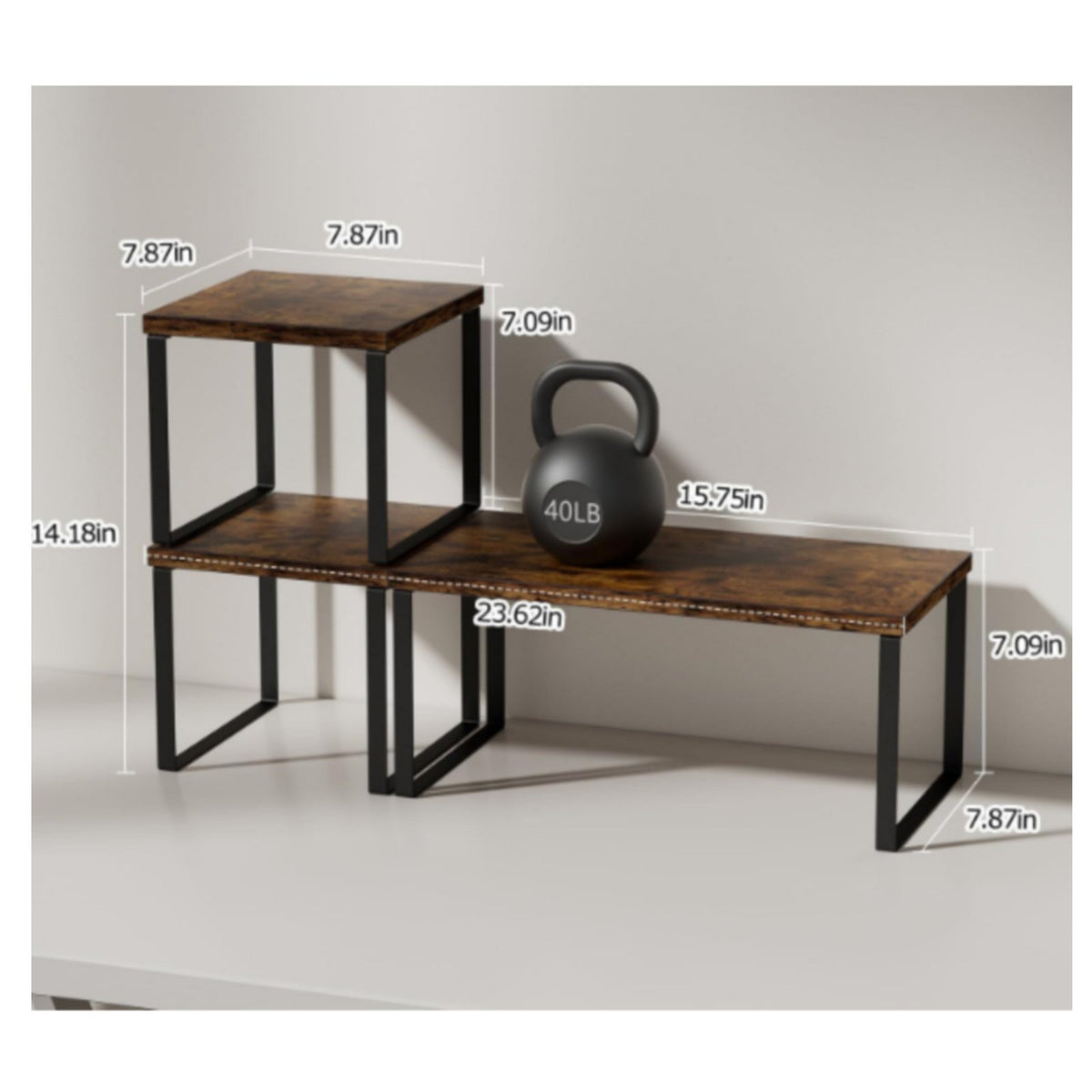 Two-Tier Desktop Shelf spaceSaving 2 Tier Desk Shelf Sturdy