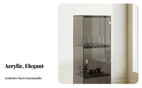 Dust-Proof Multi-Tier Bookcase with Doors Optional LED Lighting Tall Shelving Single-Tier with Doors Modern Design Display Cabinet Sturdy Construction for Book Lovers, Office Workers, Living Room, Bedroom, Library, Kitchen