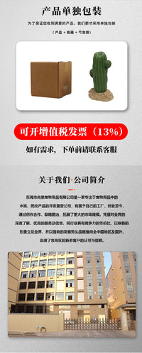 爬宠缸爬虫箱蜥蜴守宫乌龟躲避仿真多肉仙人柱装饰树脂工艺品造景