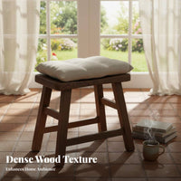 Chicken Feather Wood Stool Handmade Backless Wooden Stool Easy to Clean