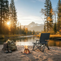 Reclining Camping Chair Lightweight Folding Camp Chair Heavy Duty Outdoor Furniture for Picnic