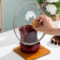 Ceramic Lid Rest and Utensil Holder for Kitchen Countertop