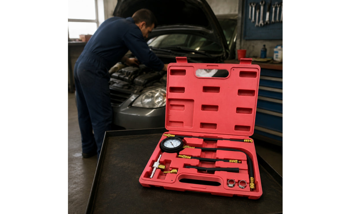 Petrol Pressure  Tester Kit Analog Petrol Pressure Gauge Kit High Precision Tool for Mechanics