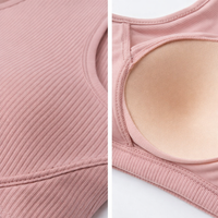 Sports Bras for Women with Padded Cups for Running and Fitness, Racerback with Moisture Wicking Nylon Material, Medium Support
