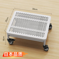 Rectangular Plant Pot Tray with Wheels and Water Collection