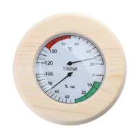 Sauna Accessories New Sauna Thermometer and Hygrometer Deluxe Single-Sided Wooden Panel Indoor Temperature and Humidity Measurement