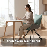 Upholstered Rotating Chair with Cross-Shaped Base Modern Minimalist Look Dining Seat Ergonomic Backrest Easy Assembly
