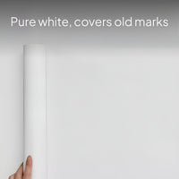 Pressure-Sensitive Ivory Wallpaper, Thick PVC, Water-Resistant