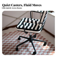 Armless Lowsupport Caster Chair Space-Saving Office Furniture Easy Assembly
