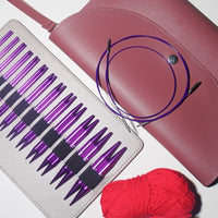 Colorful Crochet Hook Set with Detachable Knitting Needles, Purple, New Style