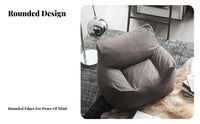 Lounger with Embroidered Face Nordic design Bean Bag Chair Reversible Design Skingentle for Students, perusing corner, Playroom