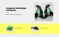 Black sport bike fairings, full coverage