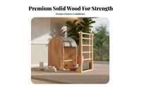 5 Pieces Solid Wood Frame Pilates Ladder Barrel Core Strengthening Exercise Ladder Barrel Set Sturdy and Long-Lasting Fitness Equipment Stable Structure for Home Gym Users, Postpartum Women, Stretching Studio