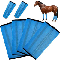 Horse Leg Fly Protection Sleeves - Anti-Bite Mesh Leg Guards for Equestrian Use
