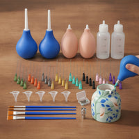 Controlled-Dispersion Needle Tip Applicator Bottle Detailed Needle Tip Press Bottle Reusable Tool Easy to Use for Ceramic Glazing