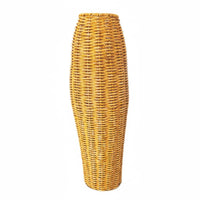 Imitation Rattan Vase Minimalist Design Floor Vase Look Home Decoration for Office