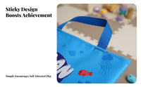 Educational Inspired Cloth Fishing Game Set Develops Hand-Eye Coordination Toddler Fishing Toy Soft & Safe Soft Sea Creature and Stacking Cups Set Parent-Child Interactive for Toddlers, Preschoolers, Babies, Playroom, Floor, Bathtub