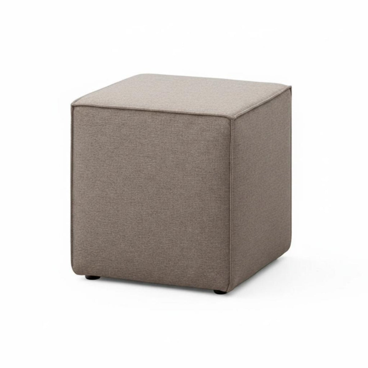 Upholstered Cube Ottoman interlocking Design Footrest adaptable Use for Living Room