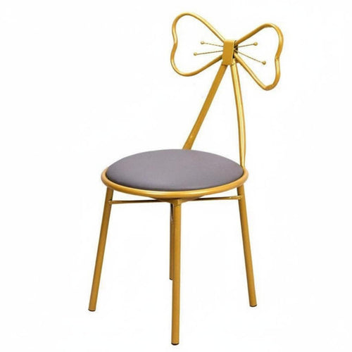 Bow Back Dressing Stool Vanity Chair Round Padded Vanity Seat Light Luxury Bedroom Furniture for Women, Dressing Room, Nail Salon