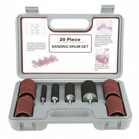20 Pieces Sanding Drum Set Multiple Grit Sizes Rotary Tool Sanding Drums