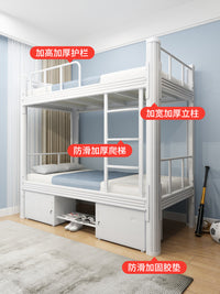 Metal Bunk Bed with Storage for Dormitories and Apartments