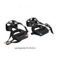Nylon Straps Toe Clip and Strap Pedal Non-Slip Pedals with Toe Cages Textured Adjustable Strap Pedals