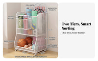 Athletic Gear Organizer with Baskets | Slanted Lower Section, Space-Saving Narrow Design, Mesh Storage Rack, for Home Gym