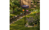 Metal Bird Bath Outdoor Garden Decor Weather-Resistant for Yard