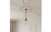 Exquisite Details French Design Ceiling Medallion Long-Lasting Chandelier Medallion Multi-Purpose Ornate Ceiling Medallion Moisture-Proof for Living Room