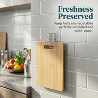 Fruit Bowl with Rack for Kitchen Counter, Freestanding Desktop Basket for Organising Fresh Produce, Snack
