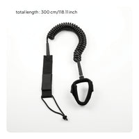 Elastic Coiled Wave Riding Leash Stretchy Surfboard Leash with Ankle Cuff Sturdy Water Sports Accessory Comfortable for Paddleboarders