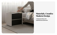 Bedside Storage Unit Light Luxury Aesthetic Nightstand Rounded Corners for Hotel