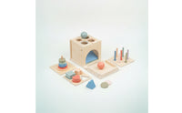 Wooden Sorting Box with Geometric Pieces Preschool Educational Toy with Interchangeable Boards Color Matching Educational Sorting Toy for Playroom