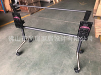 现代简易书桌洽谈桌子组合会议桌折叠桌可移动办公桌批发