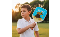 Kids Racket Set Fiberglass Surface Kids Pickleball Rackets Lightweight Design Outdoor Game for Students, Beginners, Backyard Games