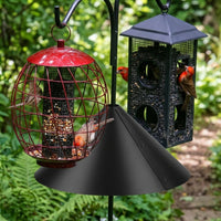 Garden Lights and Bird Feeders with Solar Lights, Heavy Duty Plant Stand with Garden Hooks, Climbing Plant Support, 5 Hook Wrought Iron Stand