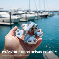 316 Stainless Steel Boat Hinge Sturdy Duty Compartment Door Hinge Mirror Polished Finish for Yacht Owners