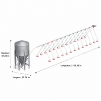 Automatic chicken feed dispenser, galvanized steel, pest-proof, for poultry and rural owners