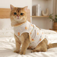 Cat Neutering Suit, Breathable Post Surgery Clothing with Tie Closure, Four-Leg Anti-Lick Design, Full Body Recovery Wear After Surgery