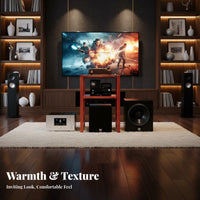 Wooden Audio Equipment Stand High Load Capacity Floor Standing Audio Shelf Ventilated Shelving High-Fidelity Equipment Shelf for Audiophiles