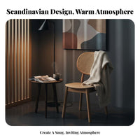 Cane Spine Chair Nordic Theme Household Furniture Woven Spinerest Minimalist Design for Hosts, Adults, Dining Room, Hotel, Cafe