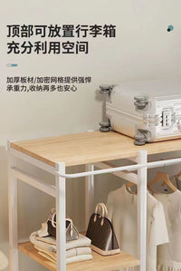 衣柜家用卧室简易衣橱出租房用结实耐用收纳柜经济型组装金属衣柜