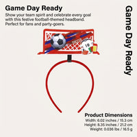 Football Costume Headband championship Party Novelty for Stadium Cheering, Sports Enthusiasts Decoration with Geometric Pattern