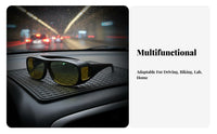 Driving Glasses Wind-Resistant Glare-Reducing Curved Glasses Protection Fit-over Sunglasses for Men, Cyclists, Biking, Traveling, Fishing
